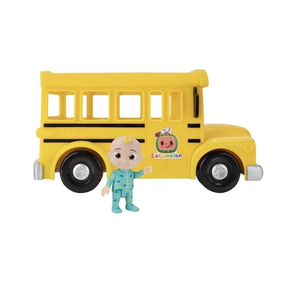 Cocomelon Musical JJ Figure Yellow School Bus with‎ Sound and 3 inch Figure-NIB